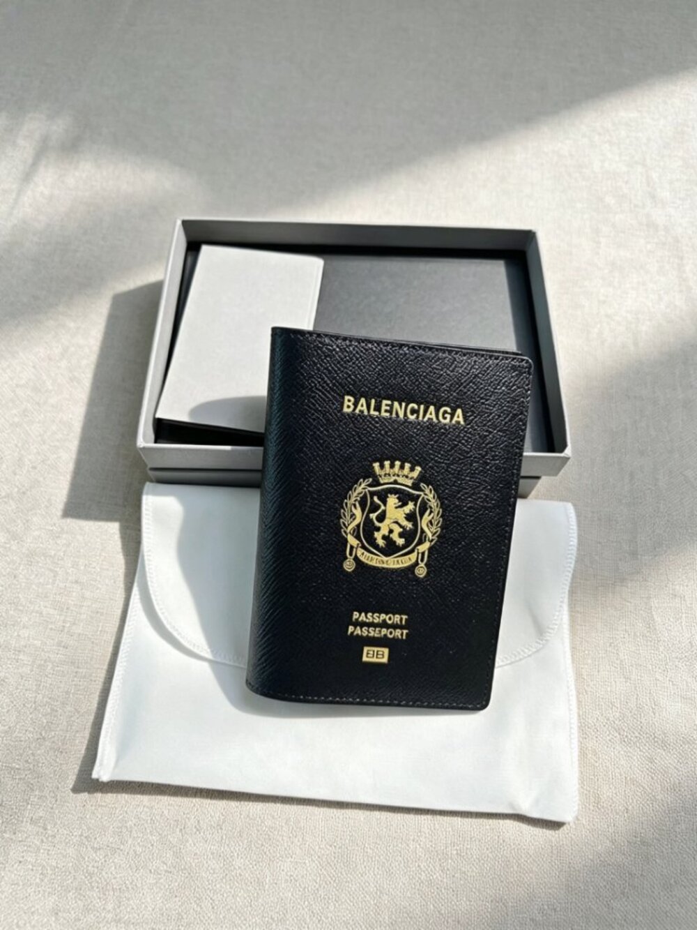 Balenciaga Passport Holder Card Wallet Travel Case